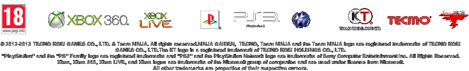 © 2012 コーエーテクモゲームス／Team NINJA All rights reserved.　Wii Uは任天堂の商標です。