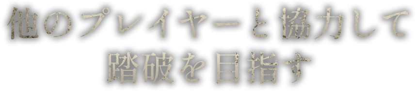 他のプレイヤーと協力して踏破を目指す